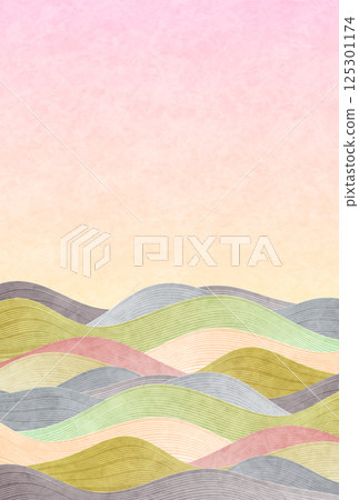 Wave Japanese paper pattern background Wave Japanese paper pattern background 125301174