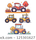 Cartoon tractor illustration 125301627