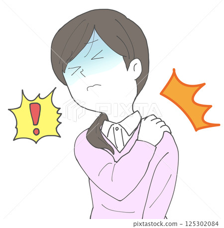 Woman with shoulder pain 3 125302084