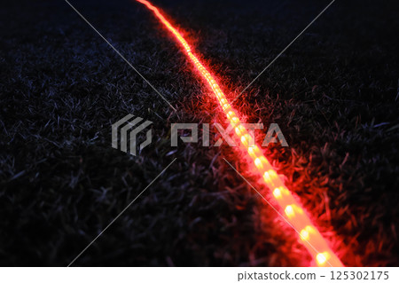 Beautiful red LED signpost 125302175