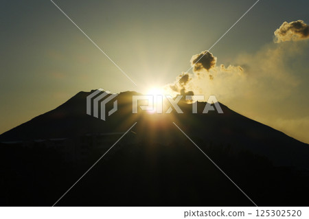 Sakurajima and the first sunrise Sakurajima and the first sunrise 125302520