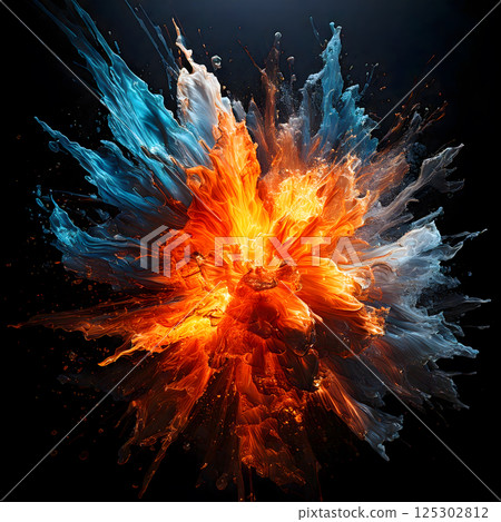 Explosion image abstract background 125302812