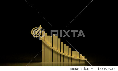 The Target and chart for Business concept 3d Rendering. The Target and chart for Business concept 3d Rendering. 125302988