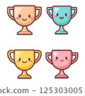 Cartoon trophy illustration material 125303005