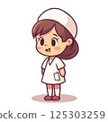Cartoon nurse illustration material 125303259