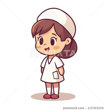 卡通护士插画素材 125303259