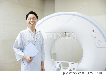 Medical: Man undergoing CT scan. Photo courtesy of Denpa Gakuen, Tokyo Electronics College. Medical: Man undergoing CT scan. Photo courtesy of Denpa Gakuen, Tokyo Electronics College. 125303409
