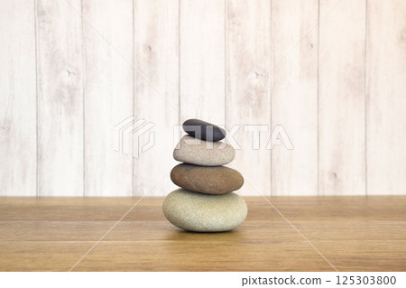 Stacked pebbles (background material) Stacked pebbles (background material) 125303800