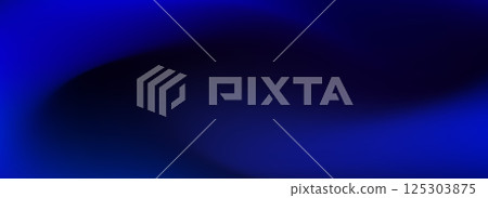 Deep blue ocean gradient wallpaper. Abstract deep dark navy underwater background. Blur sea backdrop for presentation, banner, brochure, poster. Night sky and deep water surface design. Vector 125303875