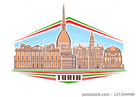 Vector illustration of Turin 125304490