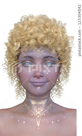 Close-up of a woman's face 125304842