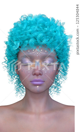 Close-up of a woman's face 125304844