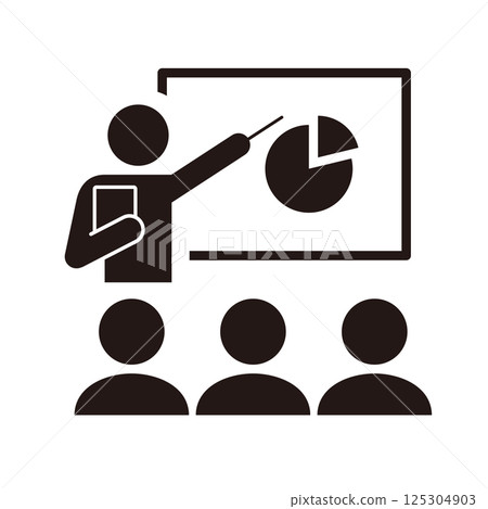 Seminar pictogram icon Seminar pictogram icon 125304903
