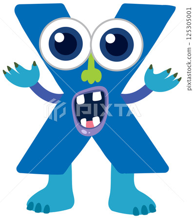Playful Monster Alphabet Character Illustration Playful Monster Alphabet Character Illustration 125305001