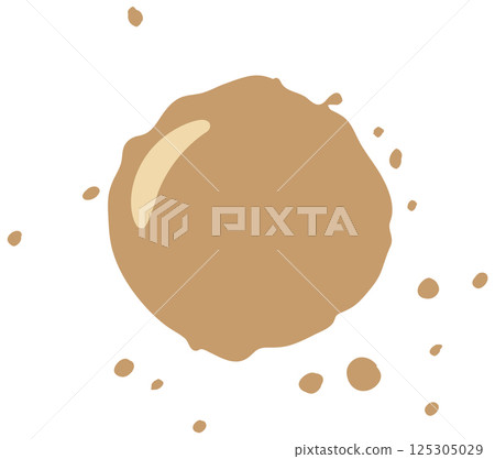 Minimalist Coffee Stain Vector Illustration Minimalist Coffee Stain Vector Illustration 125305029