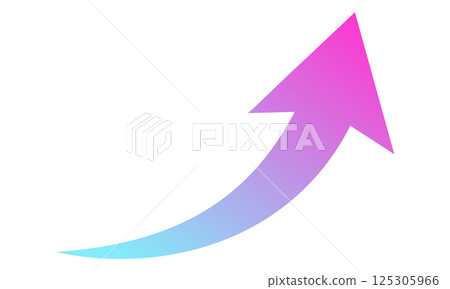Up arrow, modern purple and blue gradient Up arrow, modern purple and blue gradient 125305966