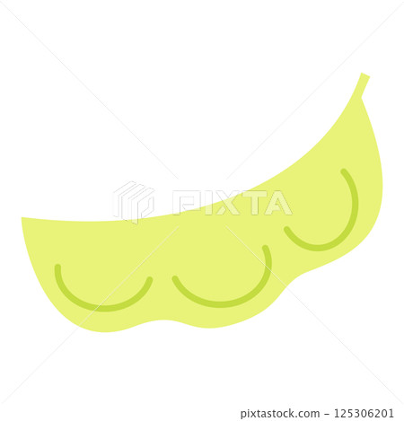 Soft color vegetable illustration: Edamame 125306201