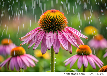 purple flowers in garden purple flowers in garden 125306392