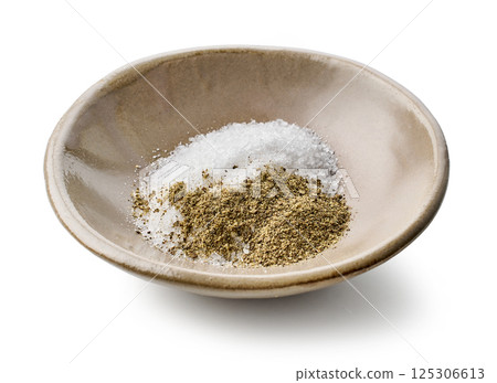 bowl of salt and pepper 125306613