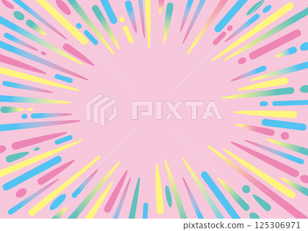 Colorful concentrated line frame A Colorful concentrated line frame A 125306971