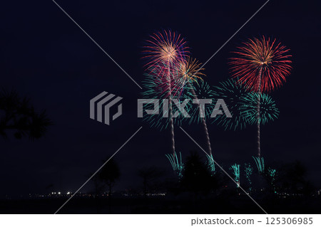 Fireworks on a southern island mark the beginning of summer 125306985