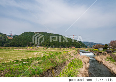 Spring rural scenery in the Kohoku region of Shiga Prefecture, Nagahama City 125307110