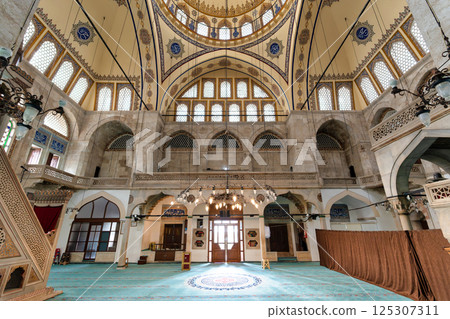 Muradiye Mosque showcases Ottoman architecture in Manisa, Turkey, reflecting historical grandeur and spirituality 125307311