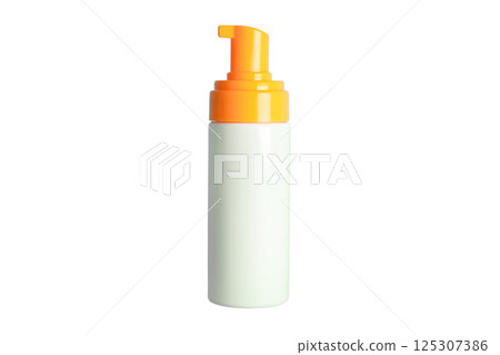 This sunscreen offers vital skin protection for summer trips, isolated on white 125307386
