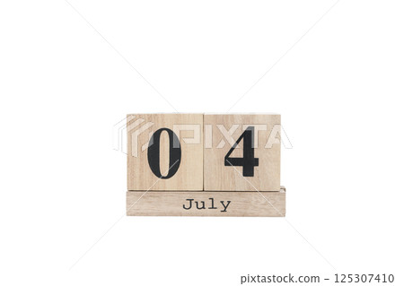 PNG,Fourth of July on the calendar, isolated on white background PNG,Fourth of July on the calendar, isolated on white background 125307410