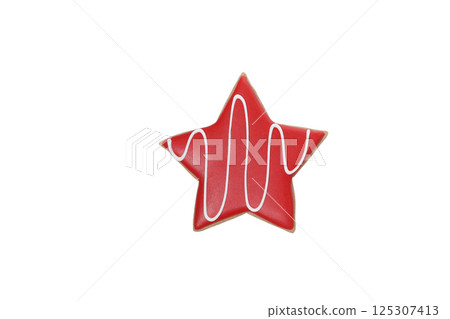 PNG, Cookies in the shape of a star, isolated on white background PNG, Cookies in the shape of a star, isolated on white background 125307413