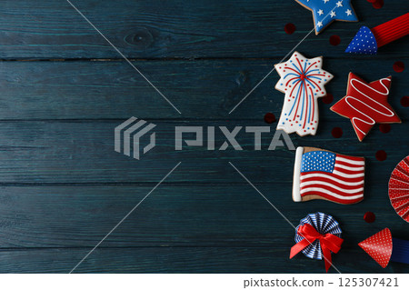 Festive decorations for the 4th of July celebration Festive decorations for the 4th of July celebration 125307421