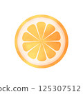 Orange illustration - watercolor style 125307512