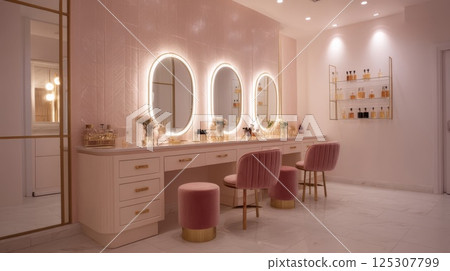 Stylish powder room 125307799