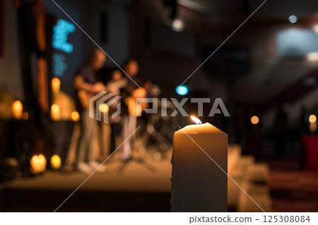 Church worship. 125308084
