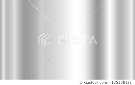 Silver metallic gradient with highlights. A pattern with a shiny metallic gradient. 125308121
