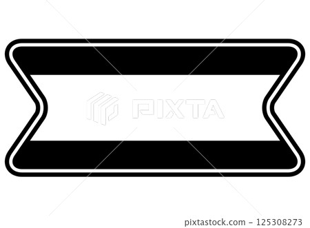 Black ribbon style header frame background 125308273