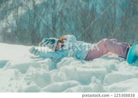 滑雪板 滑雪者 女生 125308838
