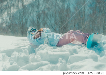 滑雪板 滑雪者 女生 125308839