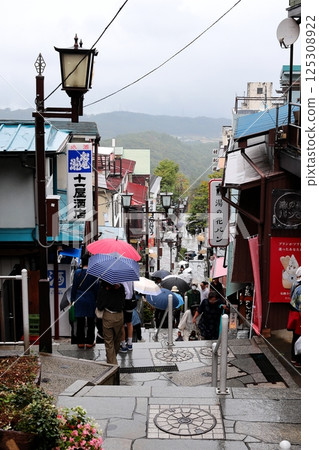 Ikaho Onsen in the rain 125308922