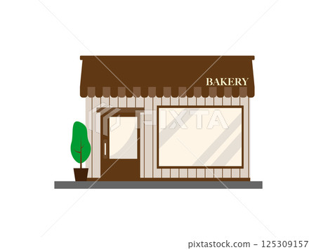 麵包店外部插圖圖標 125309157