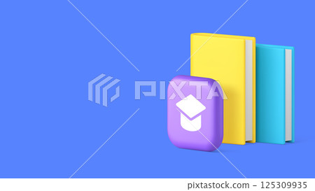 Book reading library knowledge education bookstore bookshop copy space banner vector illustration Book reading library knowledge education bookstore bookshop copy space banner vector illustration 125309935