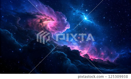 Blue Nebula Universes Ever Expanding Beauty Blue Nebula Universes Ever Expanding Beauty 125309938