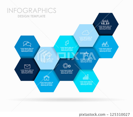 Infographic design template with place for your data. Vector illustration. 125310027