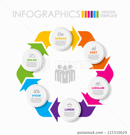 Infographic design template with place for your data. Vector illustration. 125310029