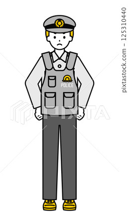 Full body pose_simple police officer male 15 125310440