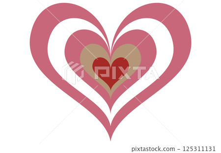 Overlapping pink hearts Overlapping pink hearts 125311131