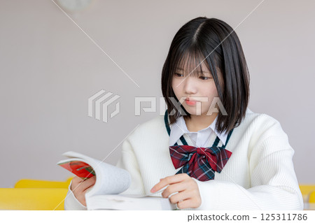 Girls studying to study Girls studying to study 125311786