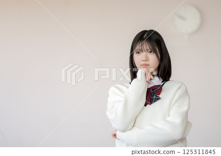 Troubled female student Troubled female student 125311845