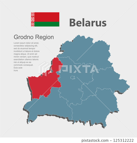 Vector map Belarus - Grodno Region Vector map Belarus - Grodno Region 125312222
