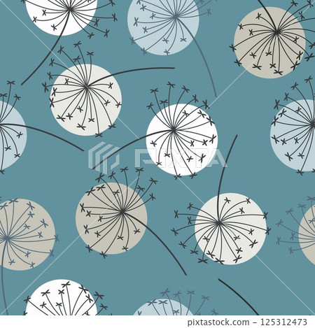 abstract dandelions pattern 125312473